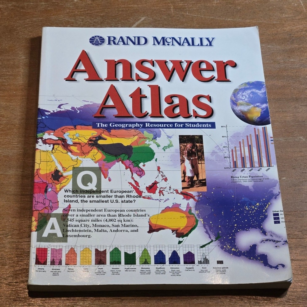 Rand McNally‎ Answer Atlas Geography Resource Students 2002 Ed Book